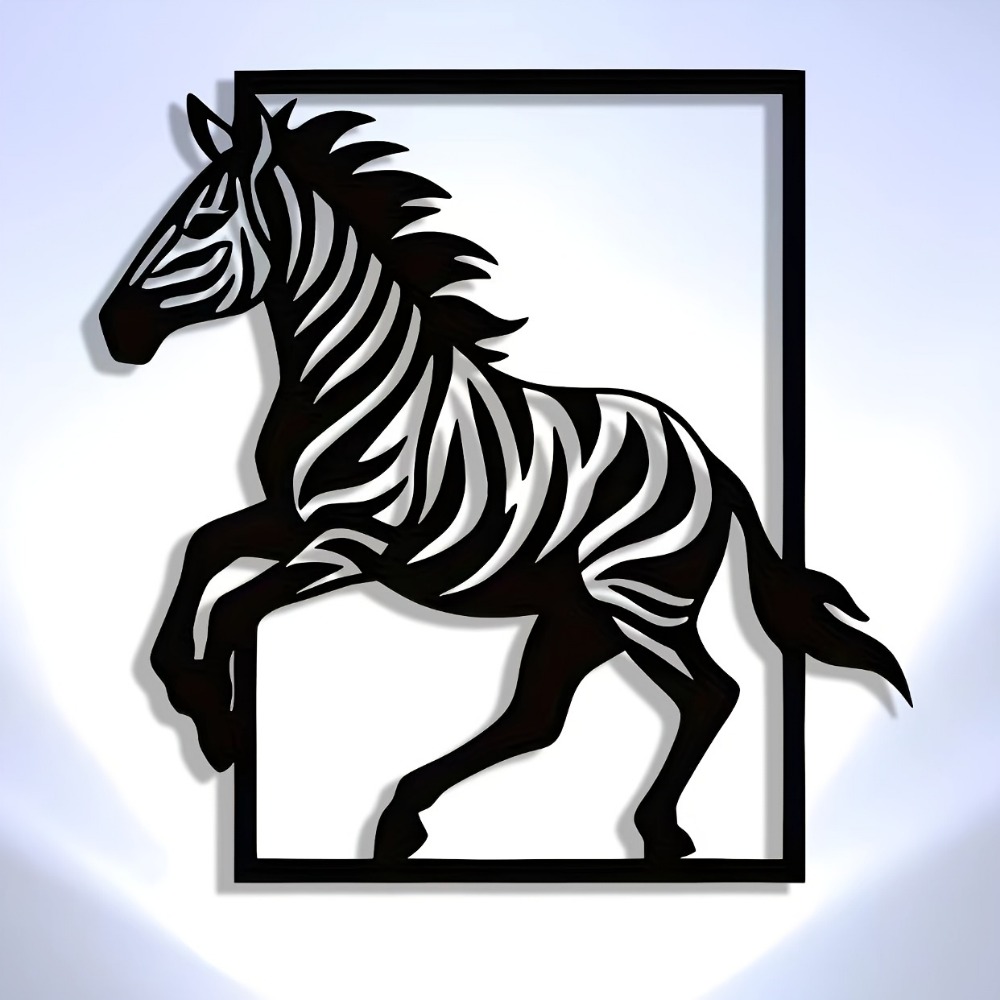 Art Craft Zebra - CIFBUY Metalowa Dekoracja Ścienna Elegancka Trójwymiarowa
