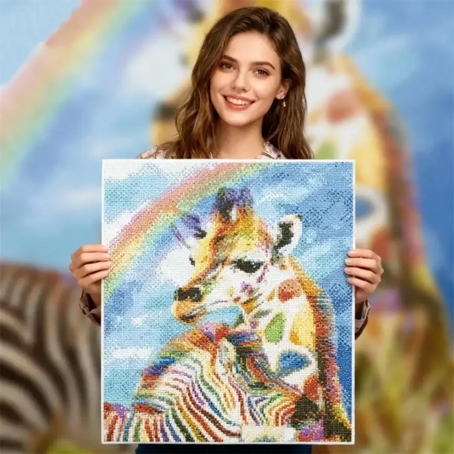 Art Craft Zebra - Żyrafa zebra zwierzęta DIY rękodzieło artystyczne