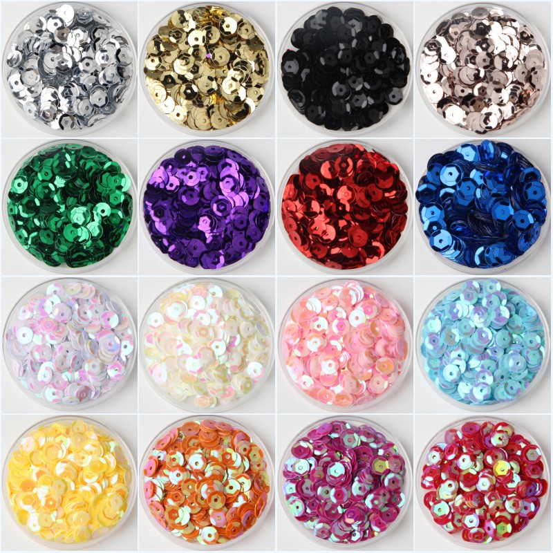 Art Craft Cup - 10 g/partia wiele rozmiarów 4mm/5mm/6mm/8mm cekiny