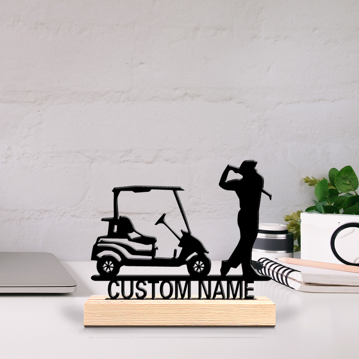 Art Craft Letter A - 1 szt. metalowa statuetka golfowa z