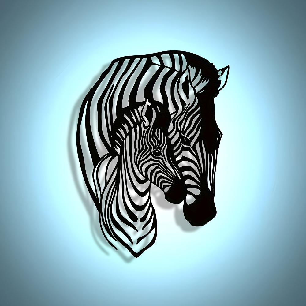 Art Craft Zebra - Elegancka, minimalistyczna metalowa dekoracja ścienna z