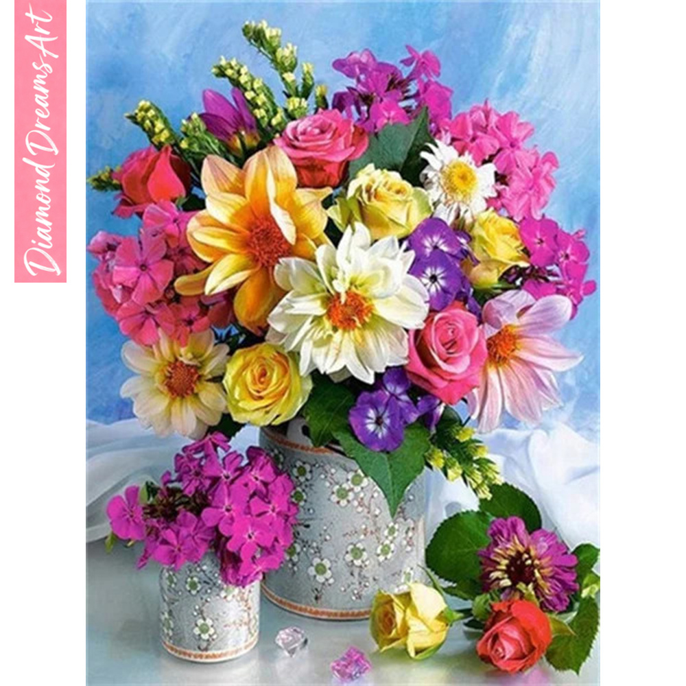 Art Craft Flower - Pełna Mozaika Diamentowa Kwiat 5D Diamentowa