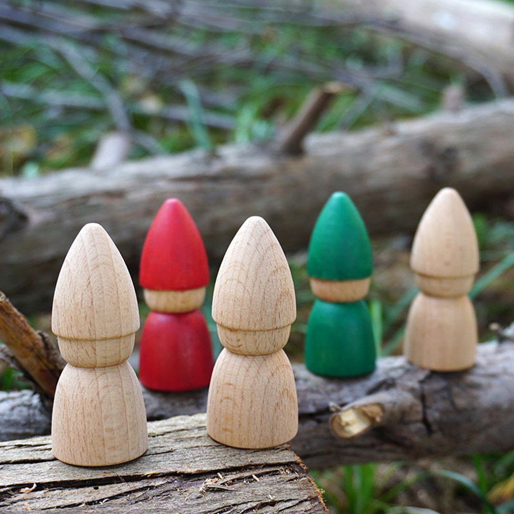 Art Craft Diy - 6 sztuk drewnianych figurek do malowania,