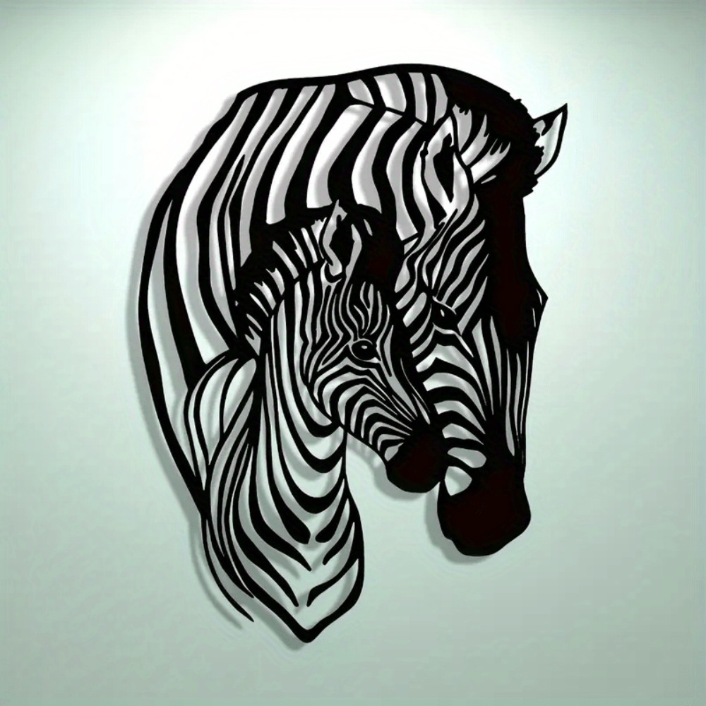 Art Craft Zebra - Elegancka, minimalistyczna metalowa dekoracja ścienna z