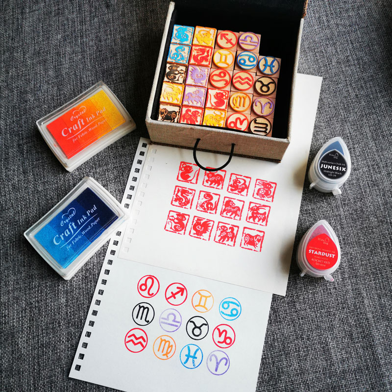 Stamping Ink Pad - DIY Dwanaście pieczęci zodiaku Dwanaście konstelacji