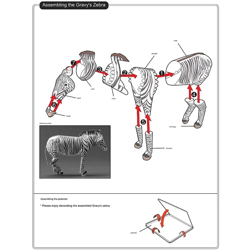 Zebra Origami Art Mini 3D Skła – Art Craft Zebra recenzja i cena