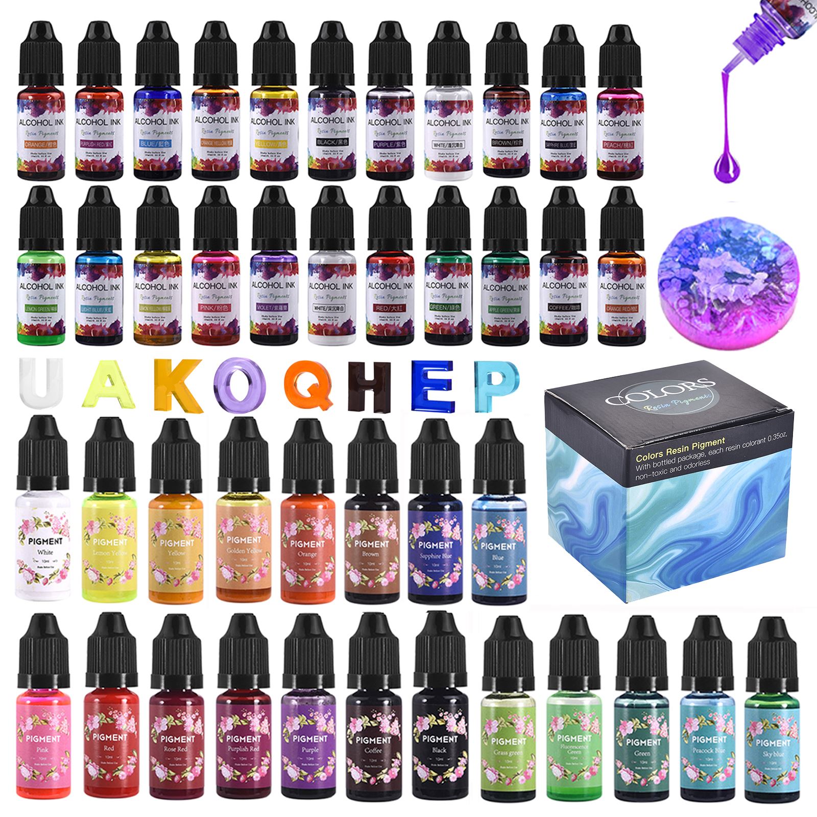 1 Zestaw pigmentów żywicznych  – Alcohol Ink Set recenzja i cena